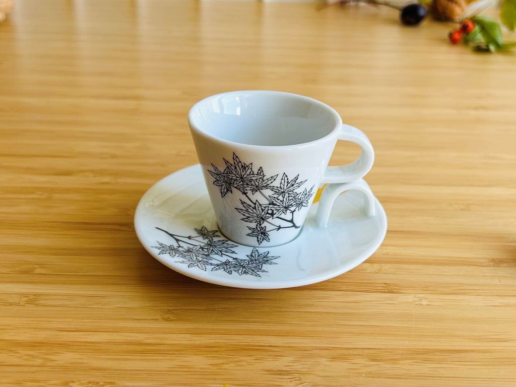espresso hrneček s podšálkem "Javory" se zlatou 45 ml