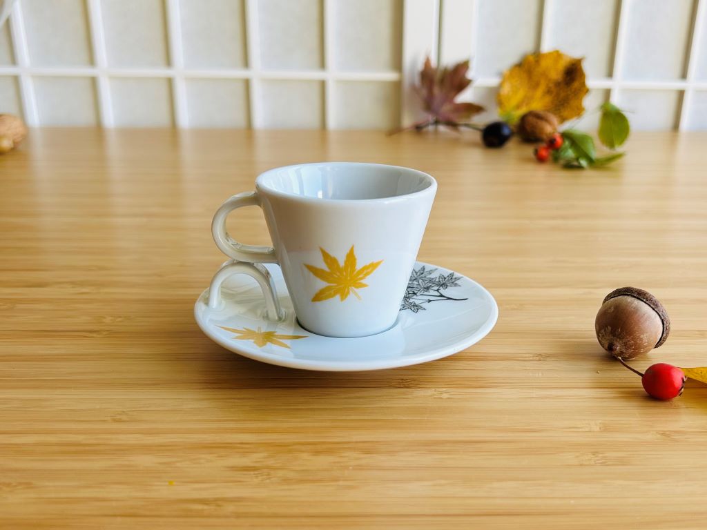 espresso hrneček s podšálkem "Javory" se zlatou 45 ml