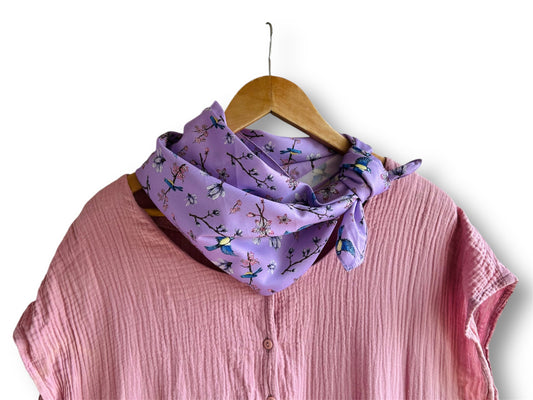 střední šátek "Jarní Japonsko" 67x67 cm