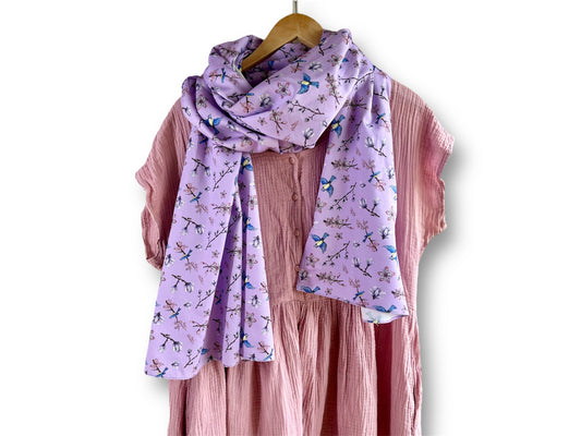 velká šála "Jarní Japonsko" 70x200 cm