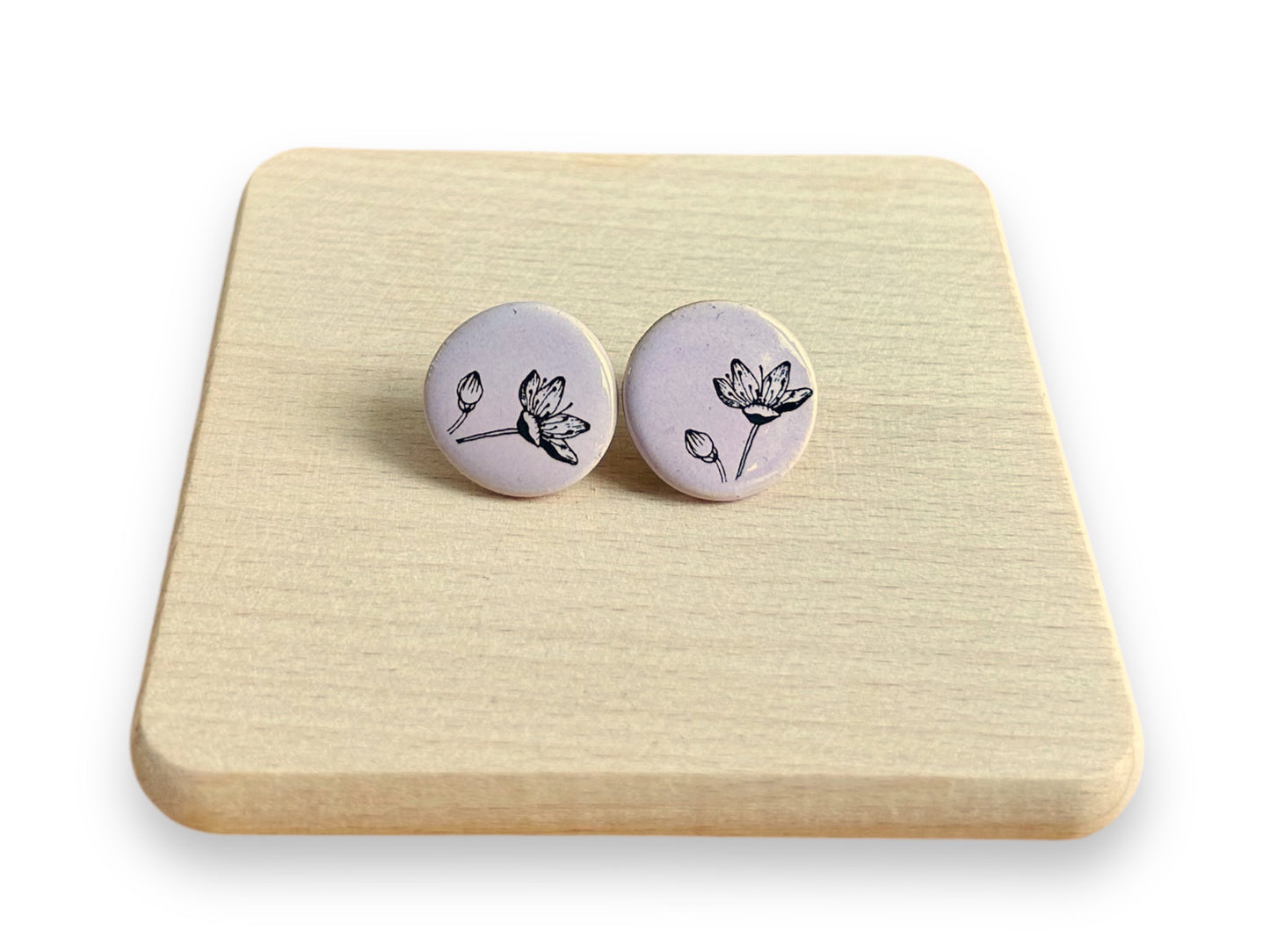 keramické náušnice "Jarní Japonsko"