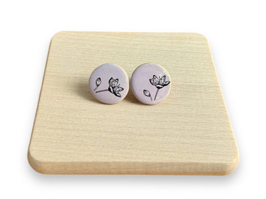 keramické náušnice "Jarní Japonsko"