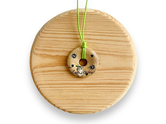 náhrdelník donut "Totoro" jaspis