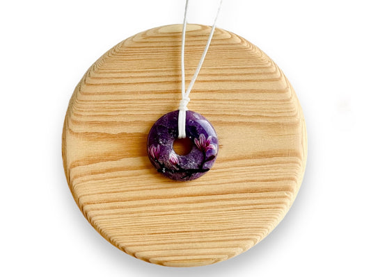 náhrdelník donut "Vůně jarního snu" ametyst
