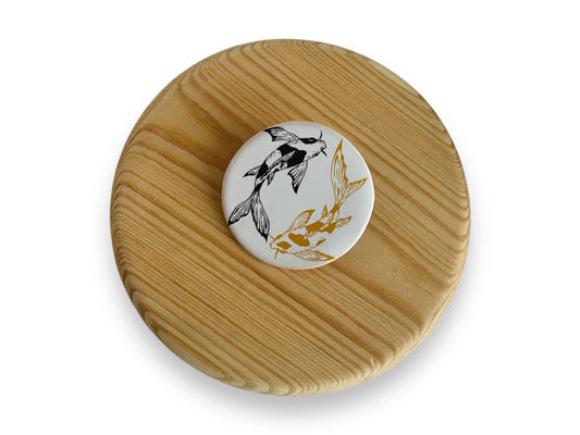 keramická brož  "Jezerní drahokamy aneb koi kapříci "