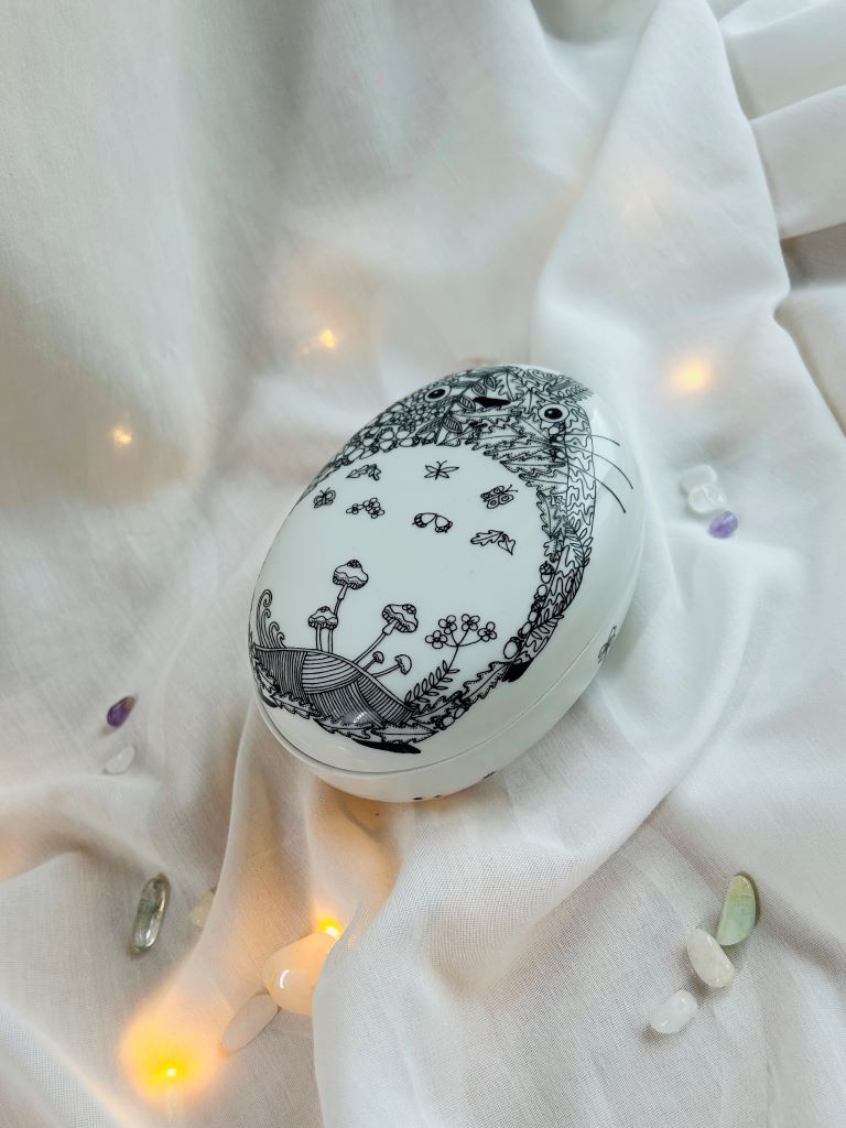 porcelánová šperkovnice "Totoro" s polštářkem
