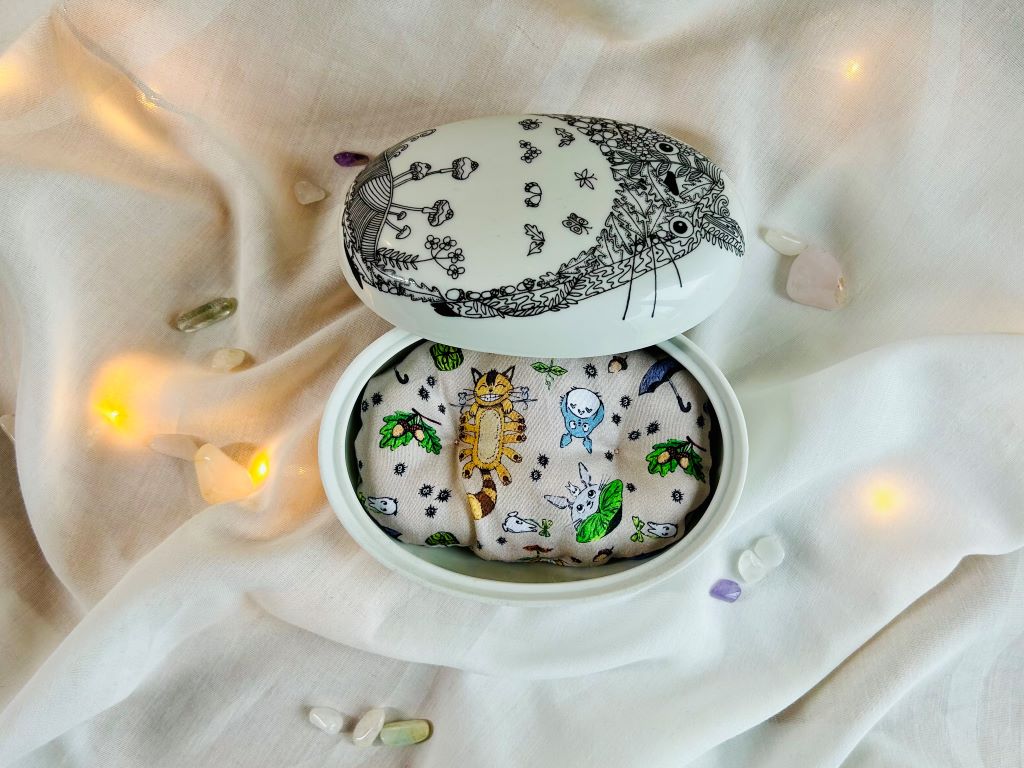 porcelánová šperkovnice "Totoro" s polštářkem