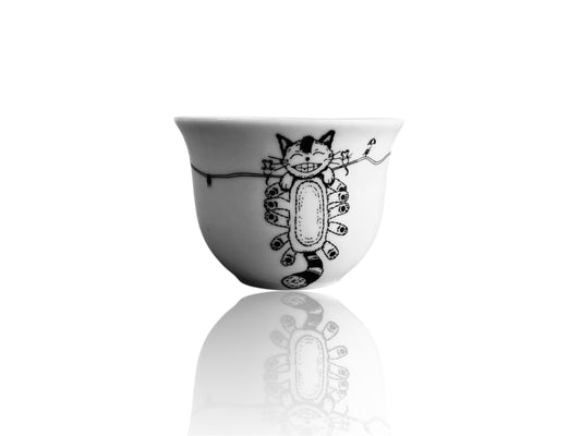 pohárek na saké a čaj "Kočkobus" 50 ml