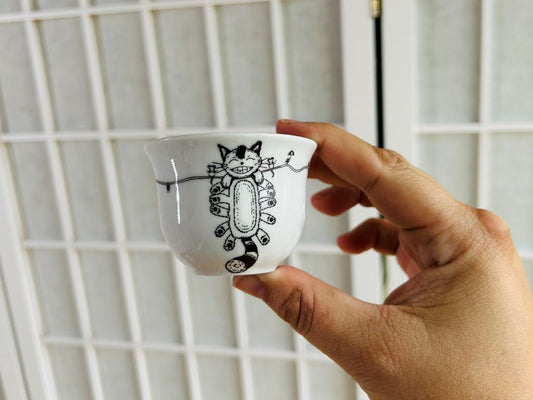 pohárek na saké a čaj "Kočkobus" 50 ml