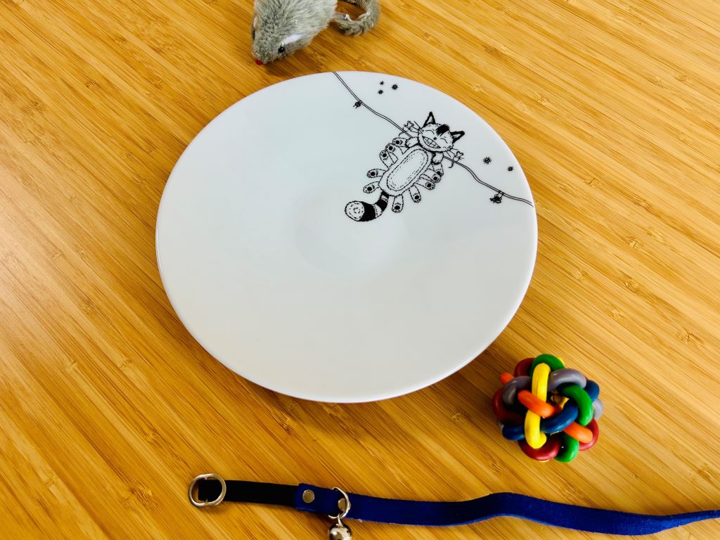 talíř dezertní "Kočkobus" průměr 20 cm