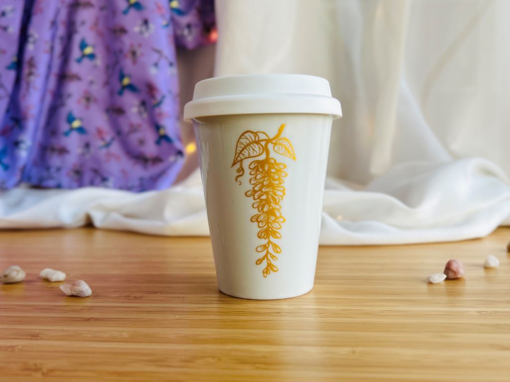 hrnek To Go "Vistárie" se zlatou 300 ml