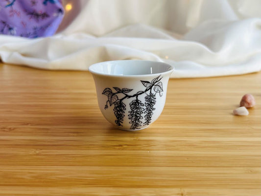 pohárek na saké a čaj "Vistárie" 50 ml