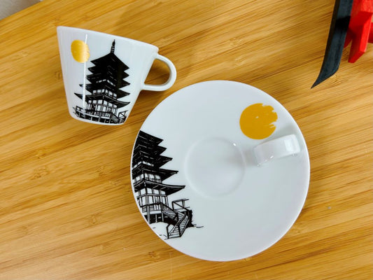 espresso hrneček s podšálkem "Pagoda" 45 ml