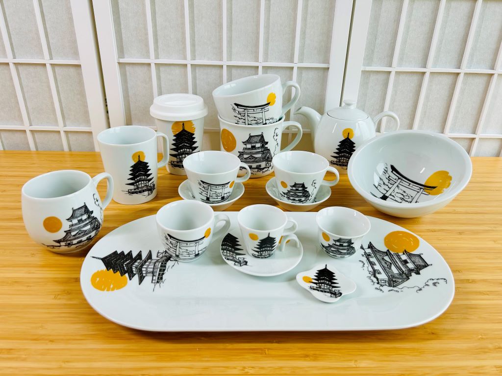 espresso hrneček s podšálkem "Pagoda" 45 ml