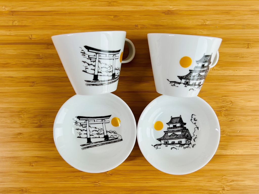 Čajová souprava "Architektura dávného Japonska"