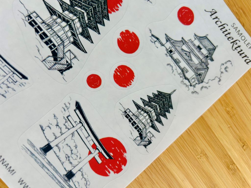 Samolepky "Japonská architektura"