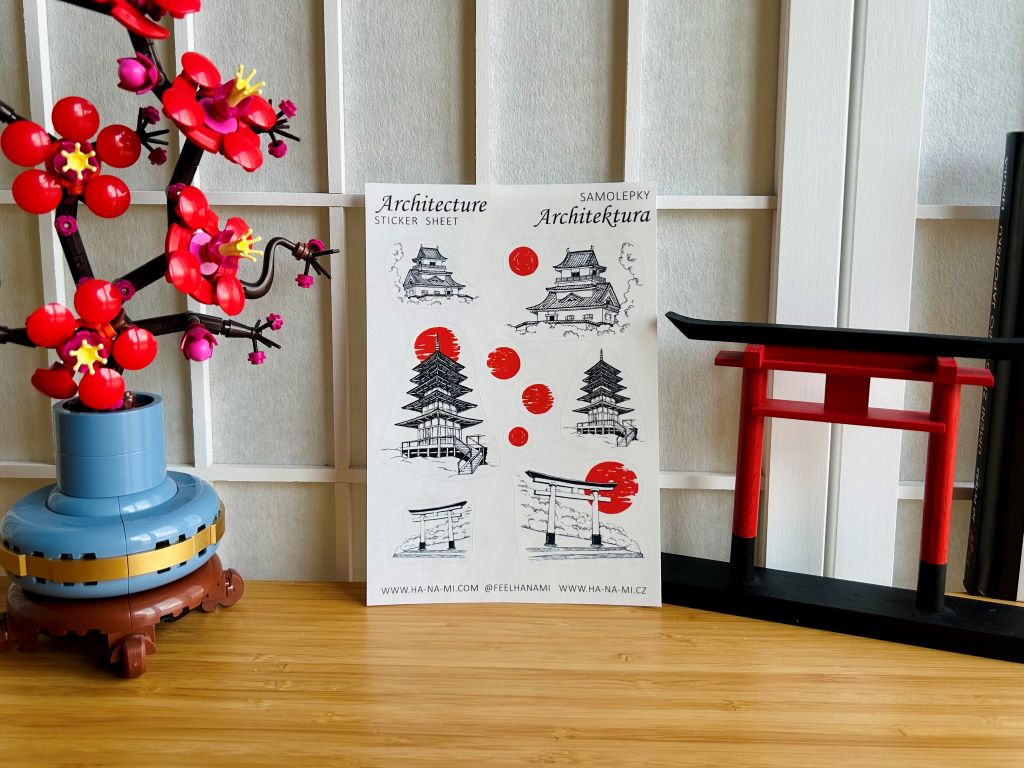 Samolepky "Japonská architektura"