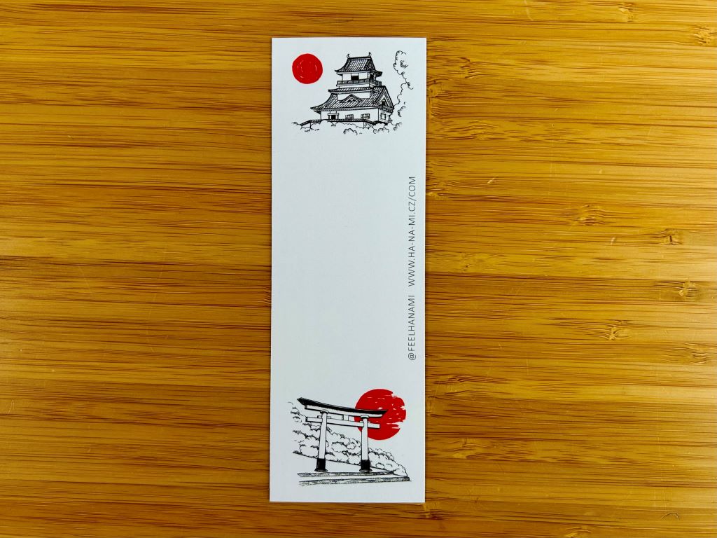 Záložka do knížky "Japonská architektura" 15 x 5 cm