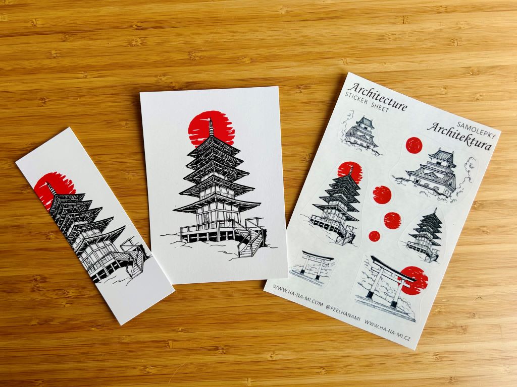 Dárkový balíček "Japonská architektura" papírový