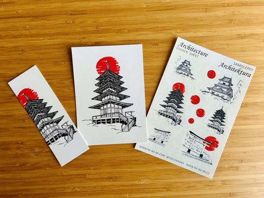 Dárkový balíček "Japonská architektura" papírový