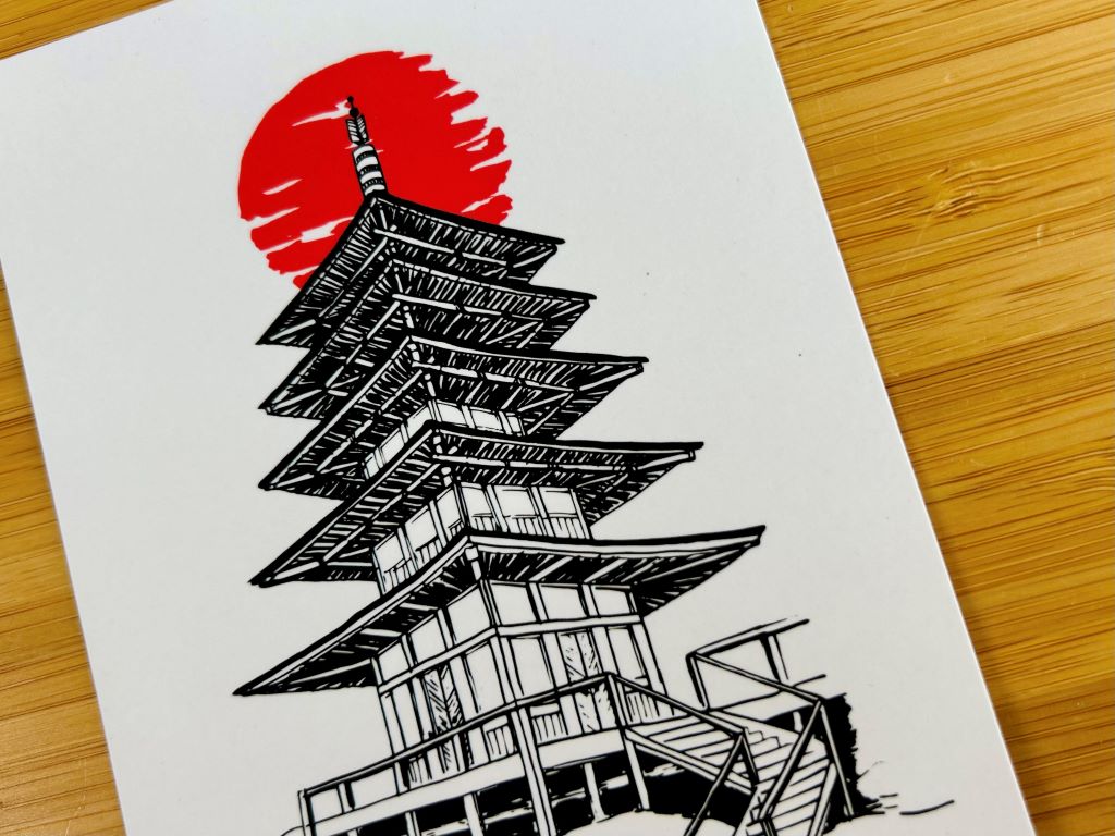 Dárkový balíček "Japonská architektura" papírový