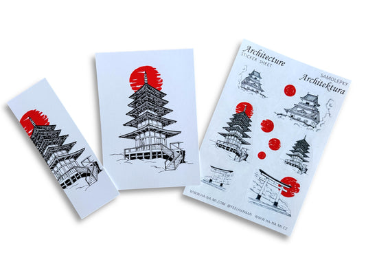 Dárkový balíček "Japonská architektura" papírový