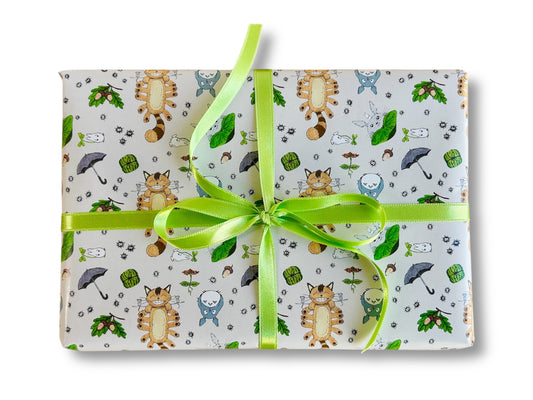 Balící papír "Totoro a další lesní duchové" 475 x 680 mm