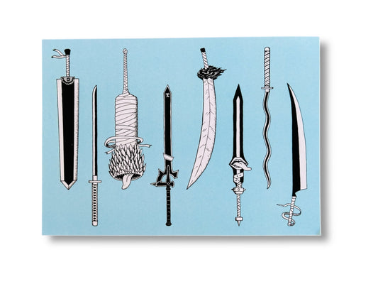 Pohlednice "Anime meče" A6