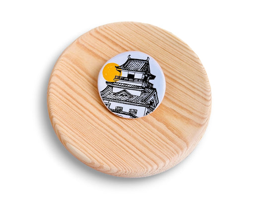 keramická brož  "Architektura dávného Japonska"