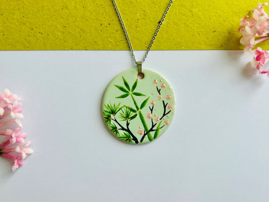 keramický náhrdelník "Tři přátelé zimy"