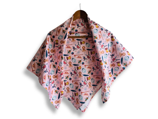 velký šátek "Láska & Magie" 100x100 cm