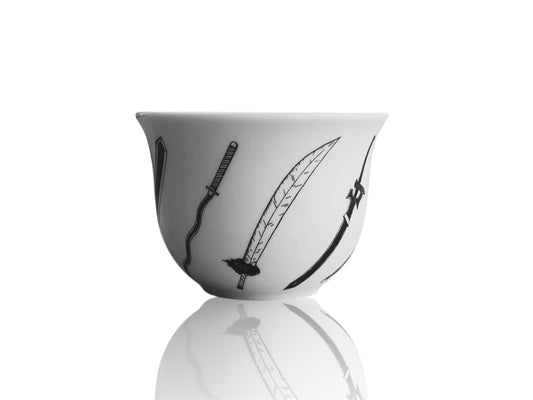 pohárek na saké a čaj "Anime meče" 50 ml