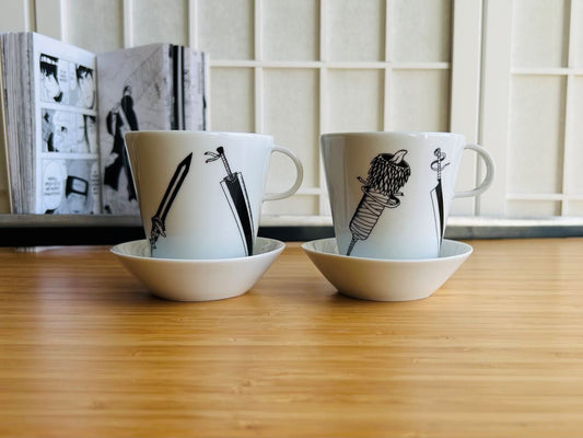 sada 2 hrnků s podšálky "Anime meče" 200 ml