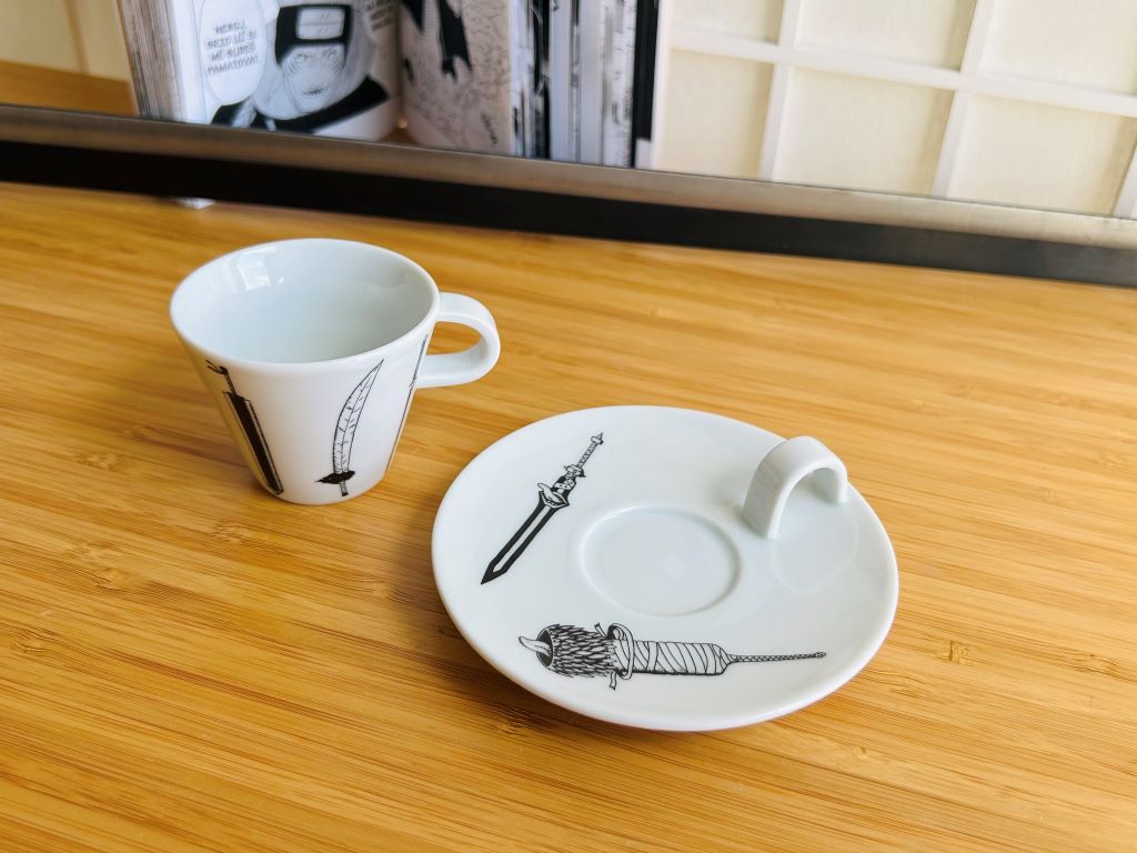 espresso hrneček s podšálkem "Anime meče" 45 ml