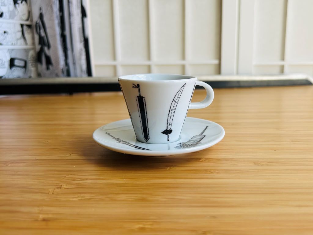 espresso hrneček s podšálkem "Anime meče" 45 ml