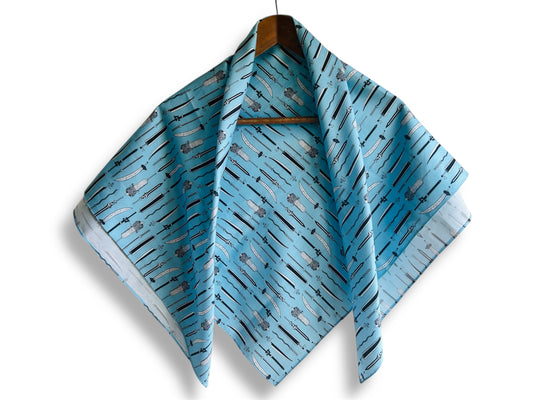 velký šátek "Anime meče" 100x100 cm