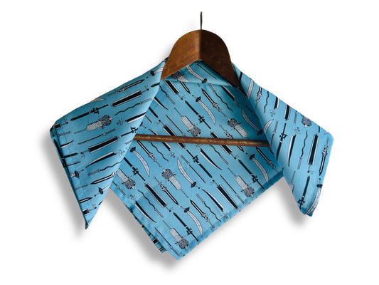 malý šátek "Anime meče" 52x52 cm