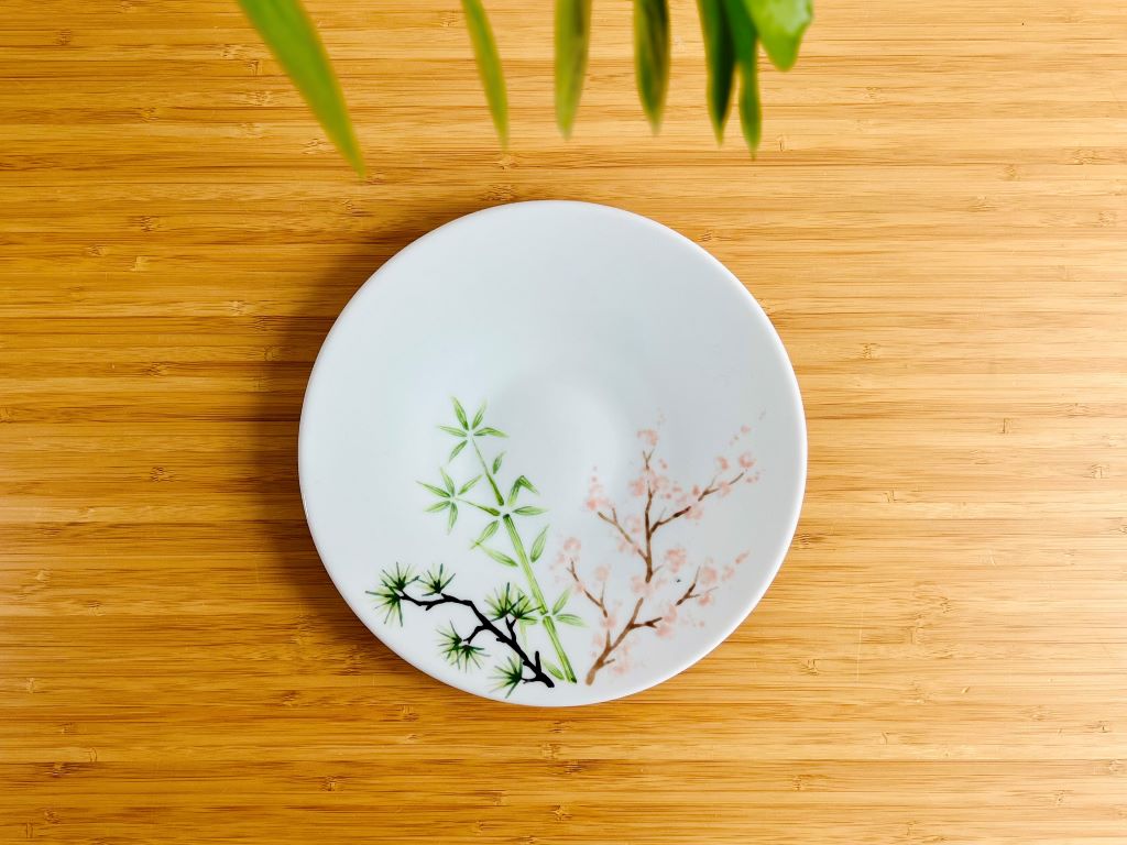 talíř dezertní "Tři přátelé zimy" průměr 20 cm
