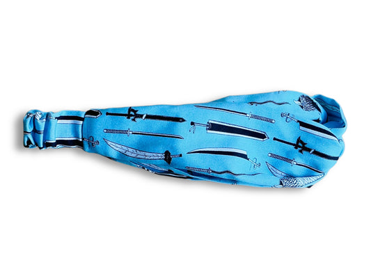 látková čelenka "Anime meče" s gumičkou