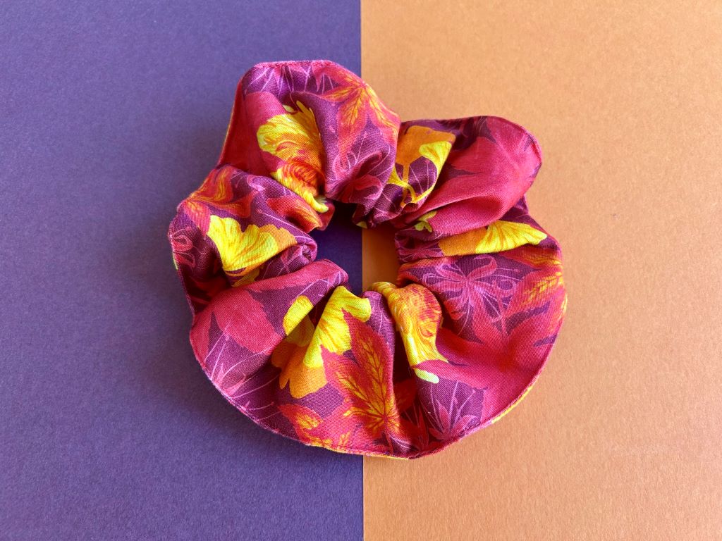 scrunchies "Park v barvách podzimu" látková gumička do vlasů