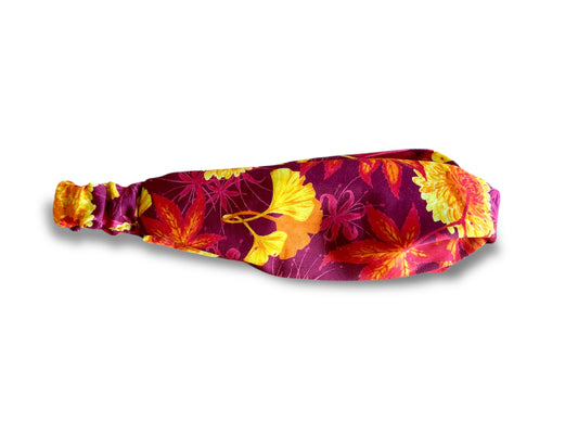 látková čelenka "Park v barvách podzimu" s gumičkou