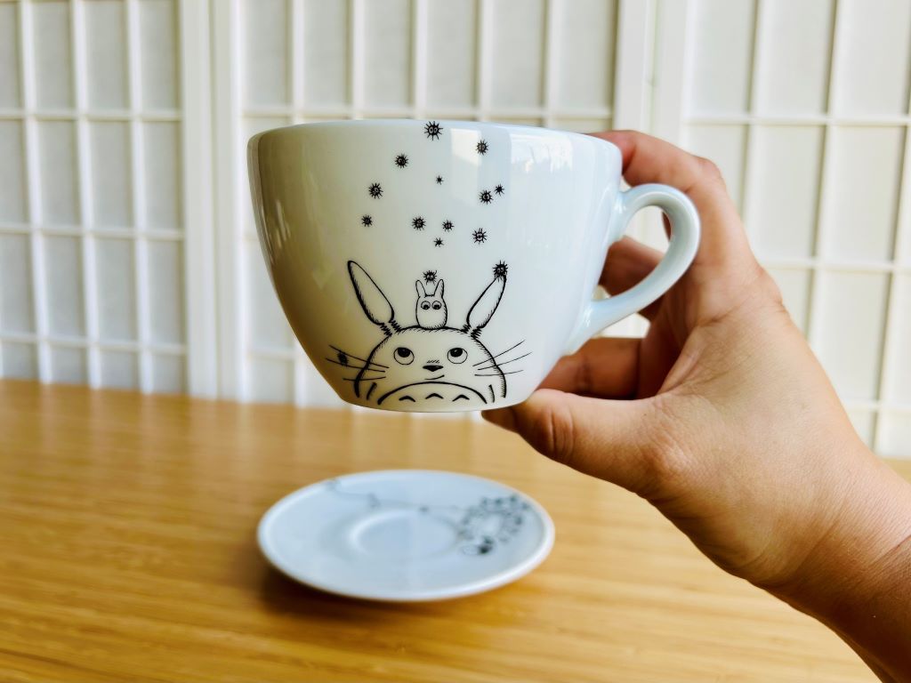 hrnek s podšálkem "Totoro a Kočkobus"  350 ml