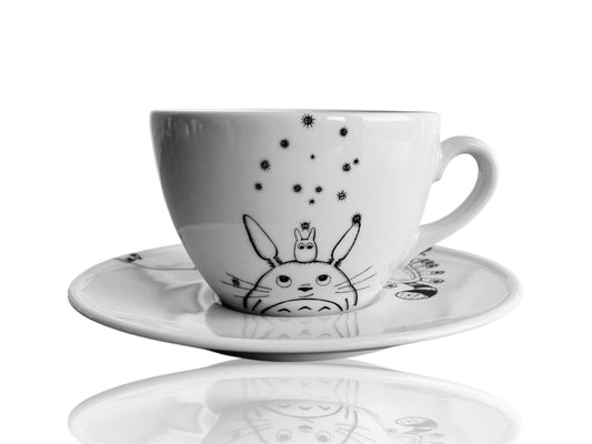 hrnek s podšálkem "Totoro a Kočkobus"  350 ml
