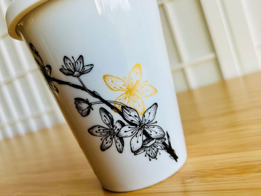 hrnek To Go "Sakura" se zlatou 300 ml