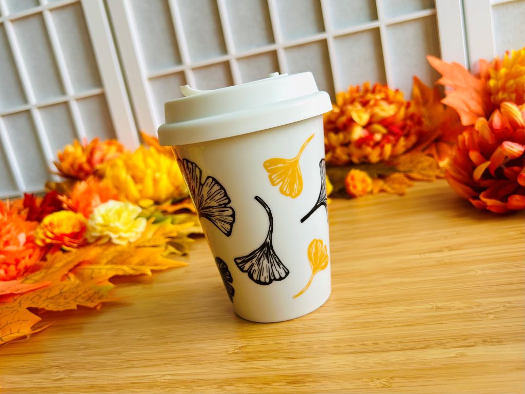 hrnek To Go "Ginkgo listy" se zlatou 300 ml