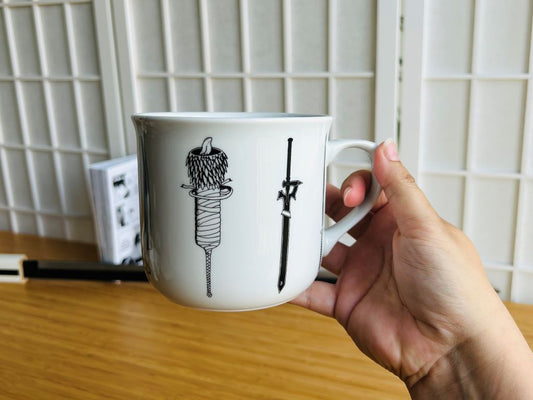 sada hrnek velký + lžička "Anime meče"