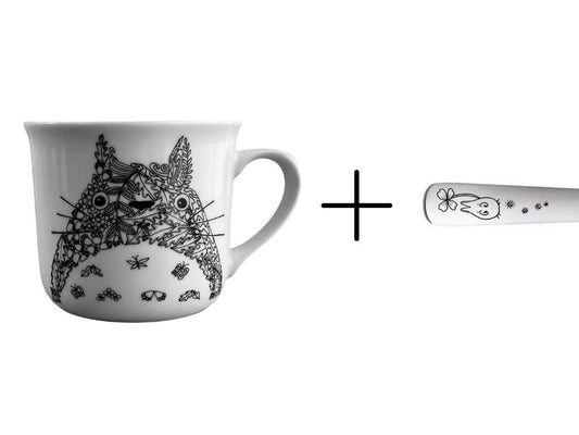 sada hrnek velký + lžička "Totoro"