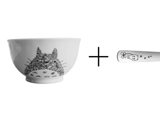 sada miska kulatá + lžička "Totoro"