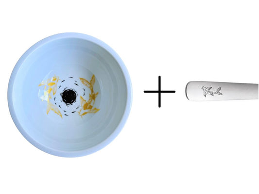 sada miska velká + lžička "Jezerní drahokamy aneb koi kapříci s měsícem"