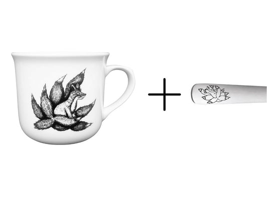 sada hrnek velký + lžička "Kyuubi no Kitsune"